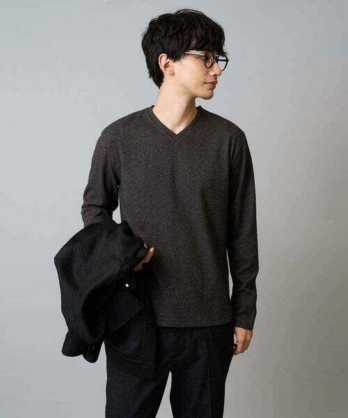 a.v.v / アー・ヴェ・ヴェ カットソー | 【イージーケア/洗濯機で洗える】アゼダブルフェイスVネックＴシャツ　通勤/ビジネス/ジャケット〈ON/OFF SERIES〉 | 詳細27