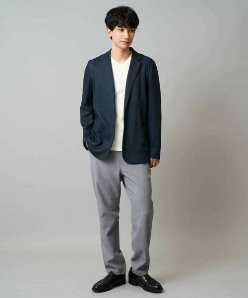 a.v.v / アー・ヴェ・ヴェ カットソー | 【イージーケア/洗濯機で洗える】アゼダブルフェイスVネックＴシャツ　通勤/ビジネス/ジャケット〈ON/OFF SERIES〉 | 詳細9