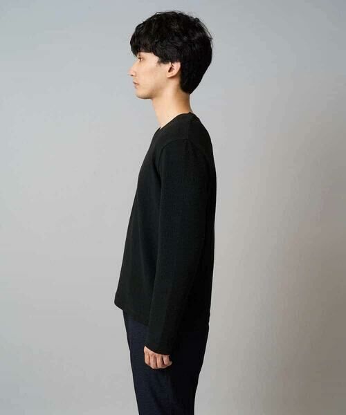 a.v.v / アー・ヴェ・ヴェ カットソー | 【イージーケア/洗濯機で洗える】千鳥ジャカードVネックTシャツ　通勤/ビジネス/ジャケット〈ON/OFF SERIES〉 | 詳細15