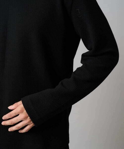 a.v.v / アー・ヴェ・ヴェ カットソー | 【イージーケア/洗濯機で洗える】千鳥ジャカードVネックTシャツ　通勤/ビジネス/ジャケット〈ON/OFF SERIES〉 | 詳細18