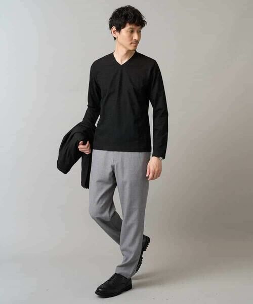 a.v.v / アー・ヴェ・ヴェ チノ・ワークパンツ | メランジストレッチセミルーズパンツ【イージーケア/洗濯機で洗える】 | 詳細1