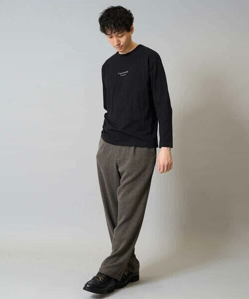 a.v.v / アー・ヴェ・ヴェ その他パンツ | 【イージーケア/シワになりにくい】ツイードストレッチワンタックワイドイージースラックス【洗濯機で洗える】 | 詳細17