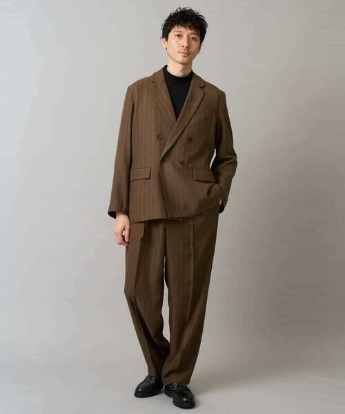 a.v.v / アー・ヴェ・ヴェ その他パンツ | 【イージーケア/毛玉になりにくい】ヘリンボーンベルト付イージーワイドスラックス【ストレッチ/洗濯機で洗える】セットアップ対応 | 詳細10