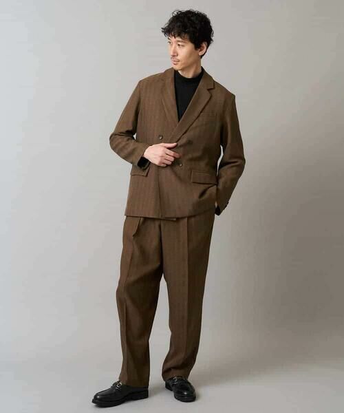 a.v.v / アー・ヴェ・ヴェ その他パンツ | 【イージーケア/毛玉になりにくい】ヘリンボーンベルト付イージーワイドスラックス【ストレッチ/洗濯機で洗える】セットアップ対応 | 詳細11