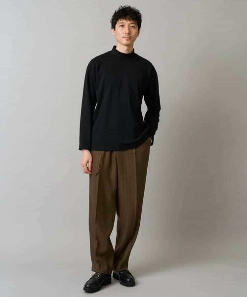 a.v.v / アー・ヴェ・ヴェ その他パンツ | 【イージーケア/毛玉になりにくい】ヘリンボーンベルト付イージーワイドスラックス【ストレッチ/洗濯機で洗える】セットアップ対応 | 詳細12