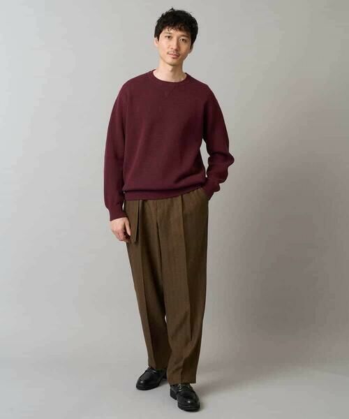 a.v.v / アー・ヴェ・ヴェ その他パンツ | 【イージーケア/毛玉になりにくい】ヘリンボーンベルト付イージーワイドスラックス【ストレッチ/洗濯機で洗える】セットアップ対応 | 詳細15