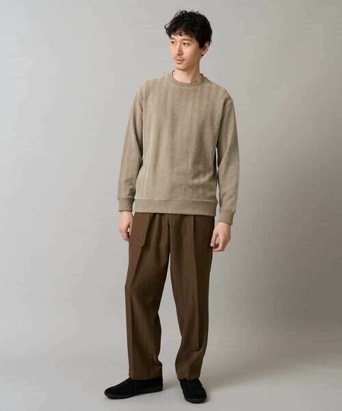 a.v.v / アー・ヴェ・ヴェ その他パンツ | 【イージーケア/毛玉になりにくい】ヘリンボーンベルト付イージーワイドスラックス【ストレッチ/洗濯機で洗える】セットアップ対応 | 詳細19