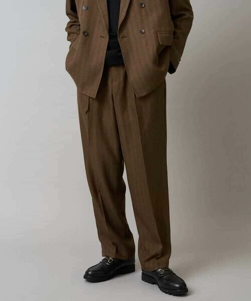 a.v.v / アー・ヴェ・ヴェ その他パンツ | 【イージーケア/毛玉になりにくい】ヘリンボーンベルト付イージーワイドスラックス【ストレッチ/洗濯機で洗える】セットアップ対応 | 詳細24