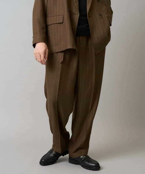 a.v.v / アー・ヴェ・ヴェ その他パンツ | 【イージーケア/毛玉になりにくい】ヘリンボーンベルト付イージーワイドスラックス【ストレッチ/洗濯機で洗える】セットアップ対応 | 詳細25