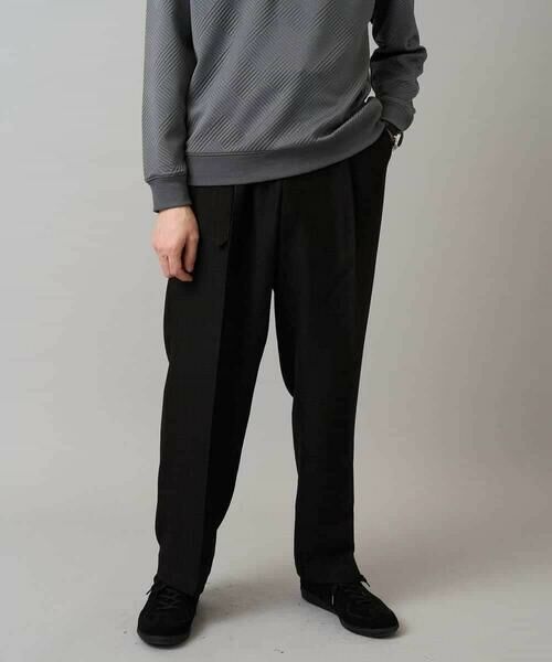a.v.v / アー・ヴェ・ヴェ その他パンツ | 【イージーケア/毛玉になりにくい】ヘリンボーンベルト付イージーワイドスラックス【ストレッチ/洗濯機で洗える】セットアップ対応 | 詳細27