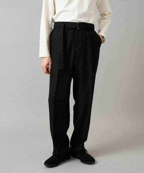 a.v.v / アー・ヴェ・ヴェ その他パンツ | 【イージーケア/毛玉になりにくい】ヘリンボーンベルト付イージーワイドスラックス【ストレッチ/洗濯機で洗える】セットアップ対応 | 詳細28
