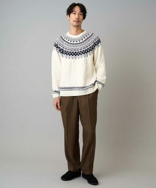 a.v.v / アー・ヴェ・ヴェ その他パンツ | 【イージーケア/毛玉になりにくい】ヘリンボーンベルト付イージーワイドスラックス【ストレッチ/洗濯機で洗える】セットアップ対応 | 詳細4