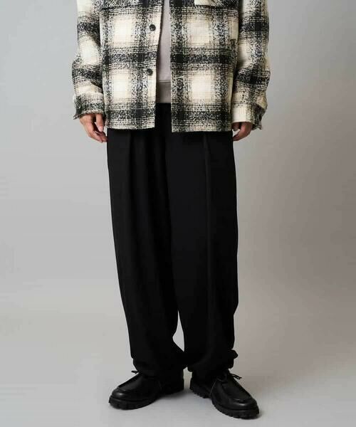 a.v.v / アー・ヴェ・ヴェ その他パンツ | 【毛玉になりにくい/ストレッチ】ツイルストレッチ切替オーバーパンツ【洗濯機で洗える】 | 詳細19