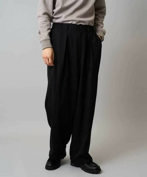 a.v.v / アー・ヴェ・ヴェ その他パンツ | 【毛玉になりにくい/ストレッチ】ツイルストレッチ切替オーバーパンツ【洗濯機で洗える】 | 詳細21