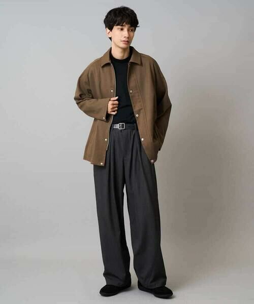 a.v.v / アー・ヴェ・ヴェ その他パンツ | 【毛玉になりにくい/ストレッチ】ツイルストレッチ切替オーバーパンツ【洗濯機で洗える】 | 詳細8