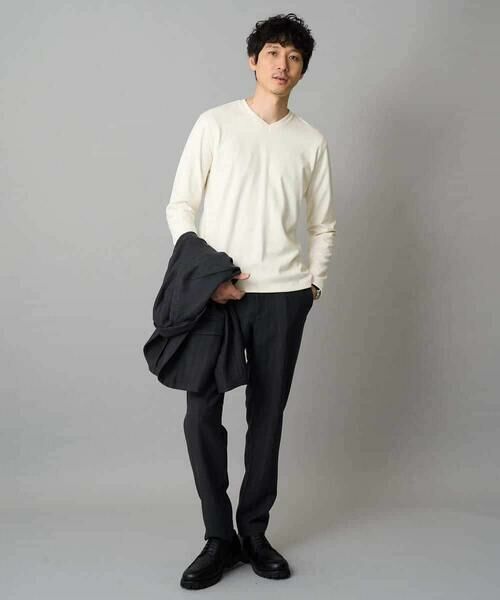 a.v.v / アー・ヴェ・ヴェ チノ・ワークパンツ | LANATECヘリンボーンセミルーズパンツ【イージーケア/毛玉になりにくい/ストレッチ/洗濯機で洗える】 | 詳細14