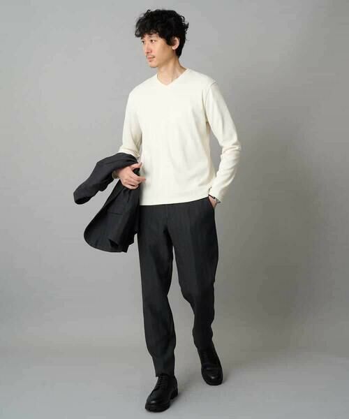 a.v.v / アー・ヴェ・ヴェ チノ・ワークパンツ | LANATECヘリンボーンセミルーズパンツ【イージーケア/毛玉になりにくい/ストレッチ/洗濯機で洗える】 | 詳細16