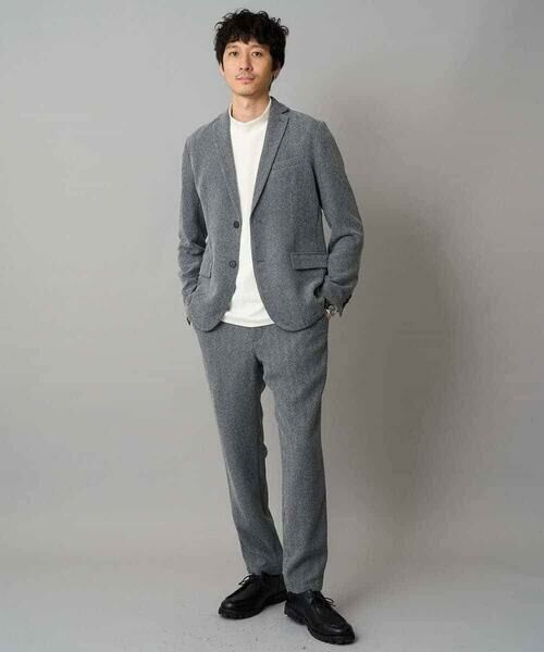 a.v.v / アー・ヴェ・ヴェ チノ・ワークパンツ | LANATECヘリンボーンセミルーズパンツ【イージーケア/毛玉になりにくい/ストレッチ/洗濯機で洗える】 | 詳細2