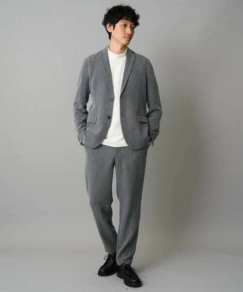 a.v.v / アー・ヴェ・ヴェ チノ・ワークパンツ | LANATECヘリンボーンセミルーズパンツ【イージーケア/毛玉になりにくい/ストレッチ/洗濯機で洗える】 | 詳細3