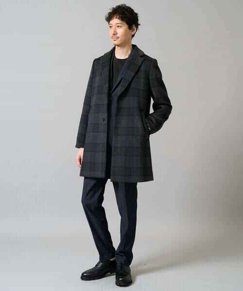 a.v.v / アー・ヴェ・ヴェ その他アウター | ウールライトビーバーチェックチェスターコート | 詳細1