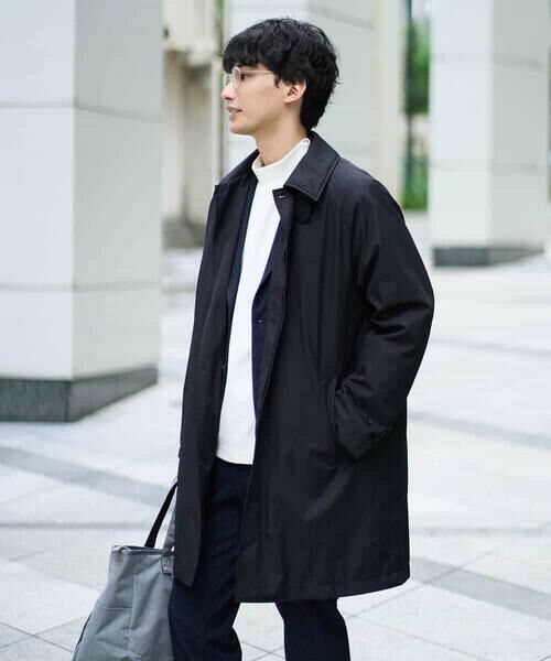 a.v.v/アー・ヴェ・ヴェ 【830FPダウン/軽量/撥水/防風】ライトスカイダウンステンカラーコート ブラック M