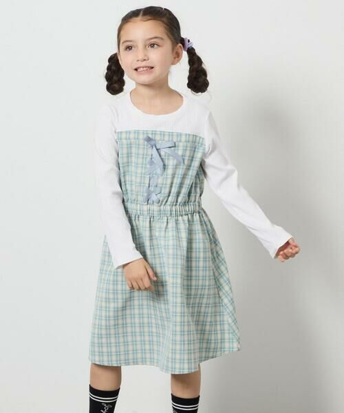 a.v.v / アー・ヴェ・ヴェ ロング・マキシ丈ワンピース | [120-160]レースアップドッキングワンピ | 詳細1