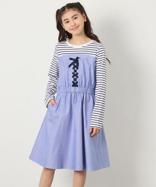 a.v.v / アー・ヴェ・ヴェ ロング・マキシ丈ワンピース | [120-160]レースアップドッキングワンピ | 詳細11