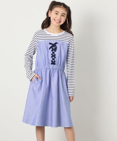 a.v.v / アー・ヴェ・ヴェ ロング・マキシ丈ワンピース | [120-160]レースアップドッキングワンピ | 詳細12