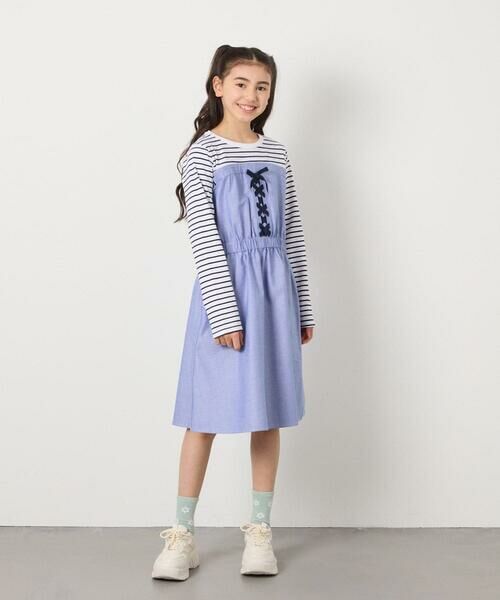 a.v.v / アー・ヴェ・ヴェ ロング・マキシ丈ワンピース | [120-160]レースアップドッキングワンピ | 詳細15