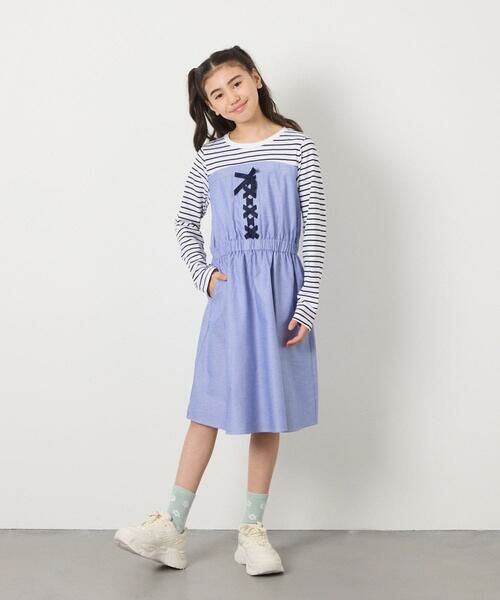 a.v.v / アー・ヴェ・ヴェ ロング・マキシ丈ワンピース | [120-160]レースアップドッキングワンピ | 詳細18