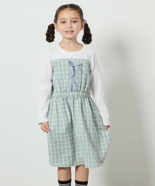 a.v.v / アー・ヴェ・ヴェ ロング・マキシ丈ワンピース | [120-160]レースアップドッキングワンピ | 詳細2