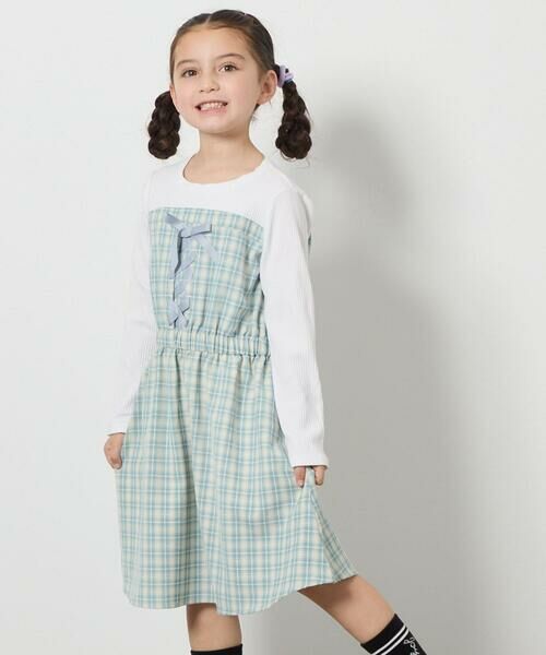 a.v.v / アー・ヴェ・ヴェ ロング・マキシ丈ワンピース | [120-160]レースアップドッキングワンピ | 詳細3