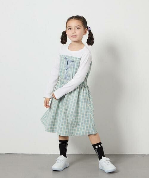 a.v.v / アー・ヴェ・ヴェ ロング・マキシ丈ワンピース | [120-160]レースアップドッキングワンピ | 詳細4