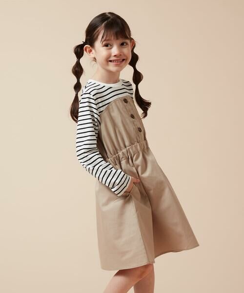 a.v.v / アー・ヴェ・ヴェ ロング・マキシ丈ワンピース | [100-160]フロントボタンドッキングワンピース | 詳細1