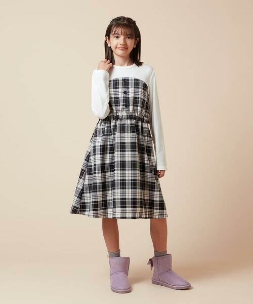 a.v.v / アー・ヴェ・ヴェ ロング・マキシ丈ワンピース | [100-160]フロントボタンドッキングワンピース | 詳細11
