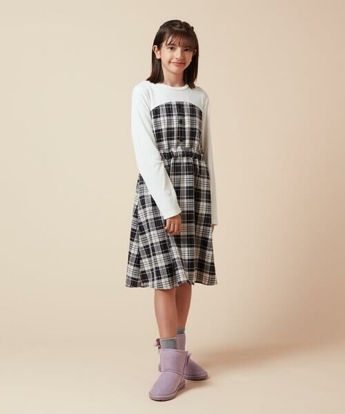 a.v.v / アー・ヴェ・ヴェ ロング・マキシ丈ワンピース | [100-160]フロントボタンドッキングワンピース | 詳細13