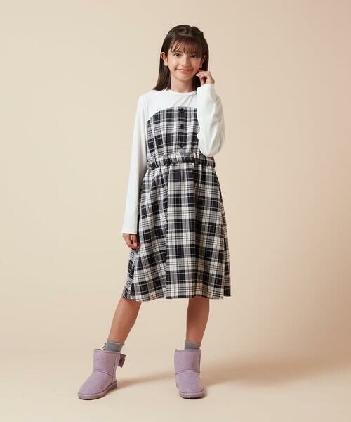 a.v.v / アー・ヴェ・ヴェ ロング・マキシ丈ワンピース | [100-160]フロントボタンドッキングワンピース | 詳細14