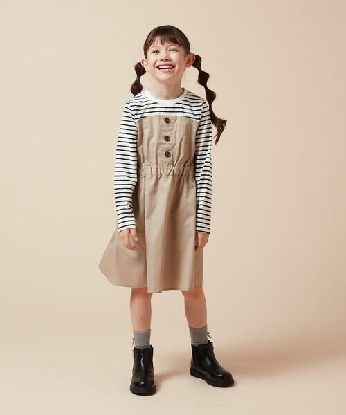 a.v.v / アー・ヴェ・ヴェ ロング・マキシ丈ワンピース | [100-160]フロントボタンドッキングワンピース | 詳細3