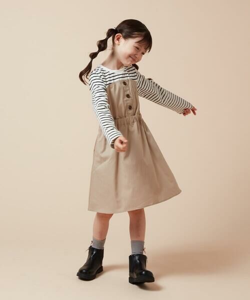 a.v.v / アー・ヴェ・ヴェ ロング・マキシ丈ワンピース | [100-160]フロントボタンドッキングワンピース | 詳細5