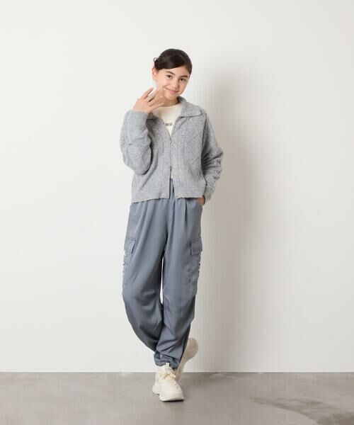 a.v.v / アー・ヴェ・ヴェ ニット・セーター | [130-160]【ダブルジップ/クロップド丈】ジップアップケーブルニット | 詳細13