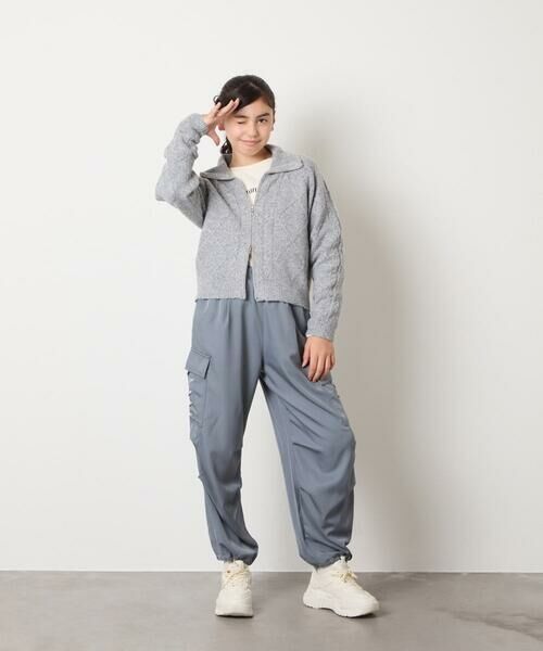 a.v.v / アー・ヴェ・ヴェ ニット・セーター | [130-160]【ダブルジップ/クロップド丈】ジップアップケーブルニット | 詳細15