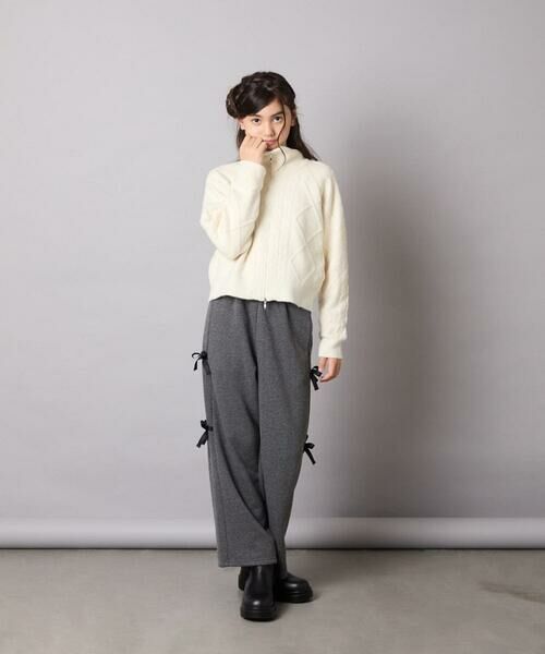 a.v.v / アー・ヴェ・ヴェ ニット・セーター | [130-160]【ダブルジップ/クロップド丈】ジップアップケーブルニット | 詳細28