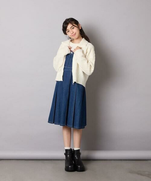 a.v.v / アー・ヴェ・ヴェ ニット・セーター | [130-160]【ダブルジップ/クロップド丈】ジップアップケーブルニット | 詳細3