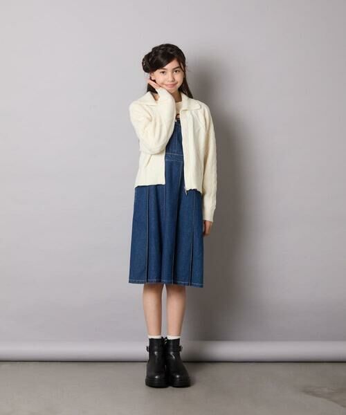 a.v.v / アー・ヴェ・ヴェ ニット・セーター | [130-160]【ダブルジップ/クロップド丈】ジップアップケーブルニット | 詳細4