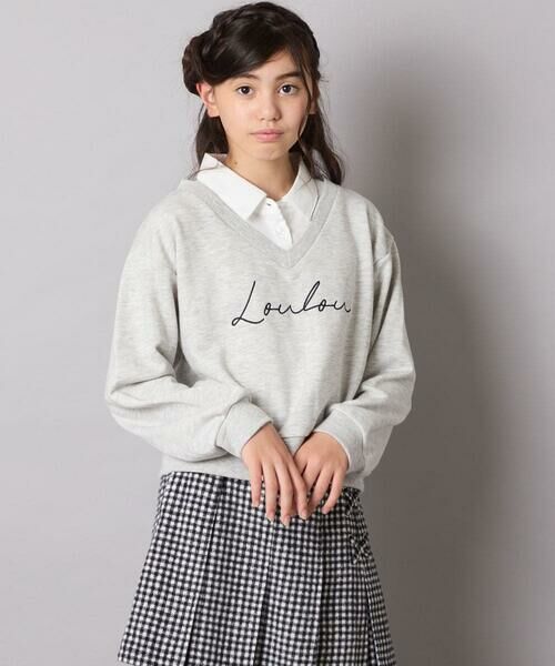 a.v.v / アー・ヴェ・ヴェ カットソー | [120-160]【クロップド丈】衿付きロゴトレーナー | 詳細19