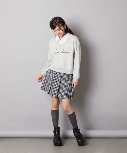 a.v.v / アー・ヴェ・ヴェ カットソー | [120-160]【クロップド丈】衿付きロゴトレーナー | 詳細22