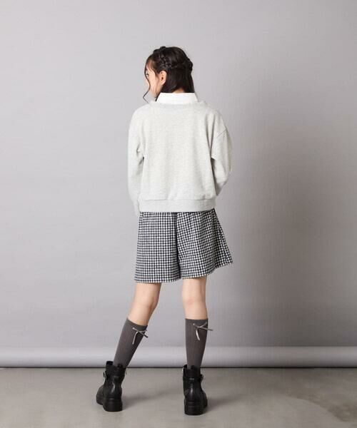 a.v.v / アー・ヴェ・ヴェ カットソー | [120-160]【クロップド丈】衿付きロゴトレーナー | 詳細25