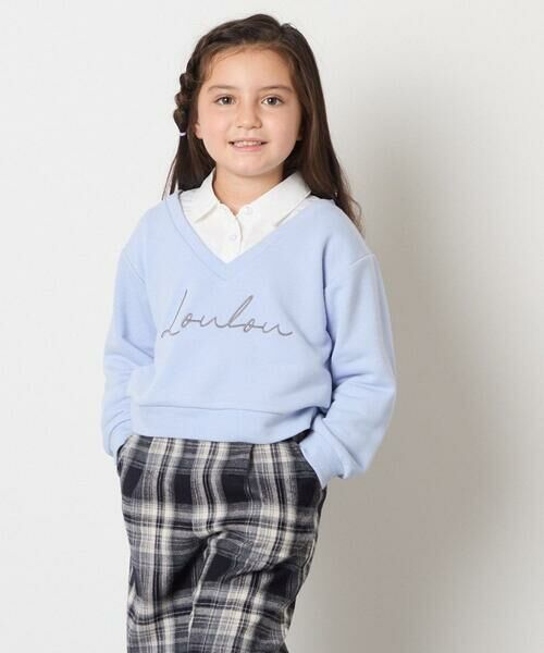 a.v.v / アー・ヴェ・ヴェ カットソー | [120-160]【クロップド丈】衿付きロゴトレーナー | 詳細3