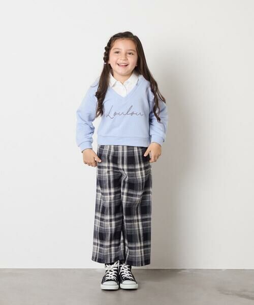 a.v.v / アー・ヴェ・ヴェ カットソー | [120-160]【クロップド丈】衿付きロゴトレーナー | 詳細4