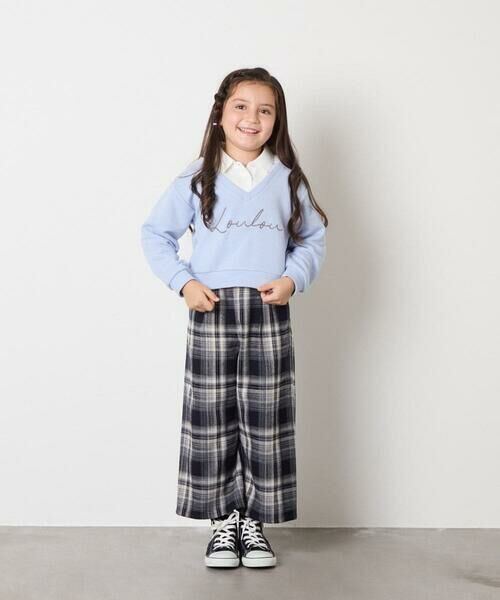 a.v.v / アー・ヴェ・ヴェ カットソー | [120-160]【クロップド丈】衿付きロゴトレーナー | 詳細5